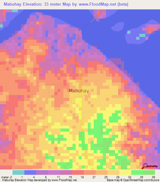 Mabuhay,Philippines Elevation Map