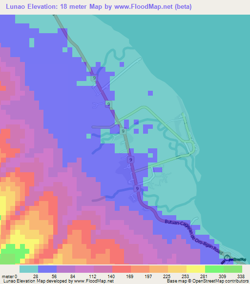Lunao,Philippines Elevation Map