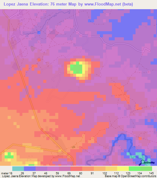 Lopez Jaena,Philippines Elevation Map