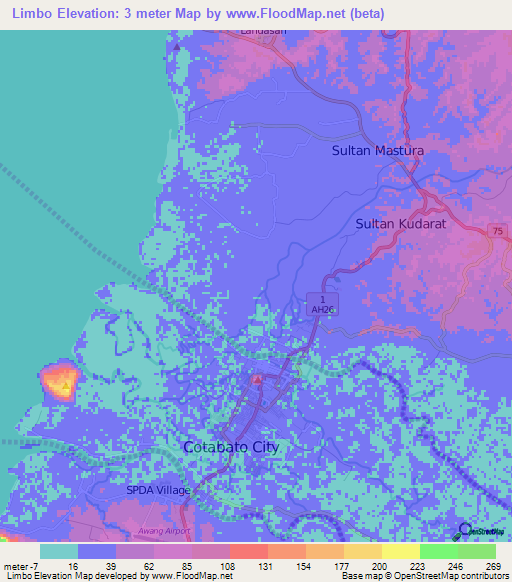 Limbo,Philippines Elevation Map