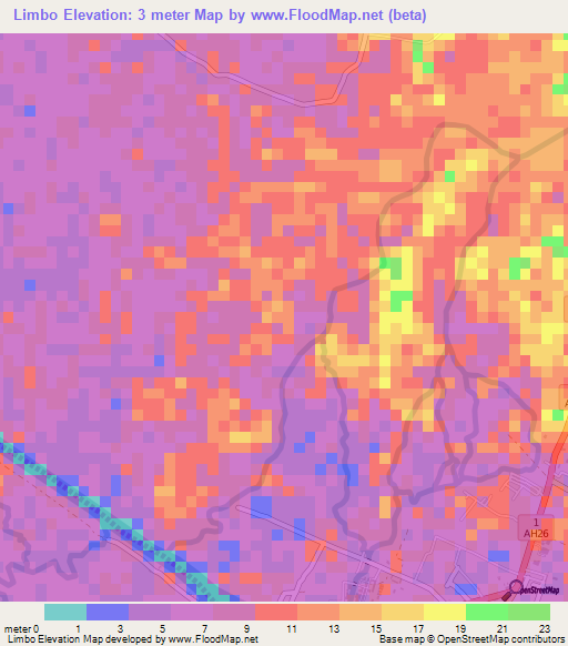 Limbo,Philippines Elevation Map