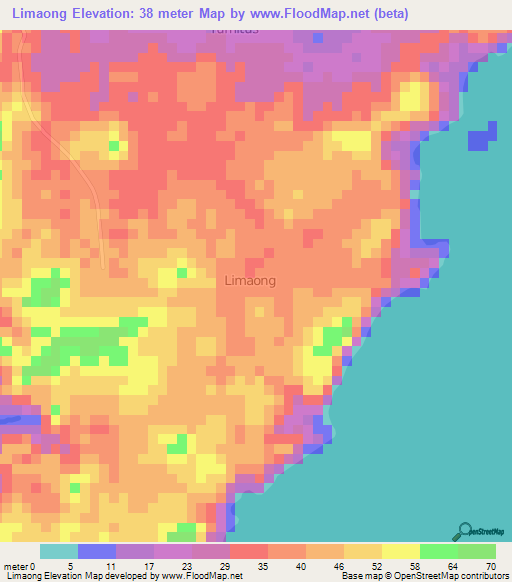 Limaong,Philippines Elevation Map