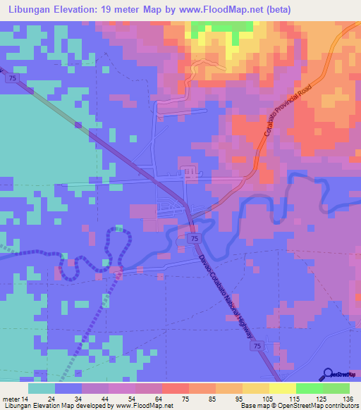 Libungan,Philippines Elevation Map