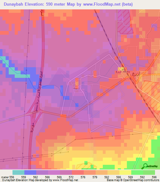 Dunaybah,Syria Elevation Map