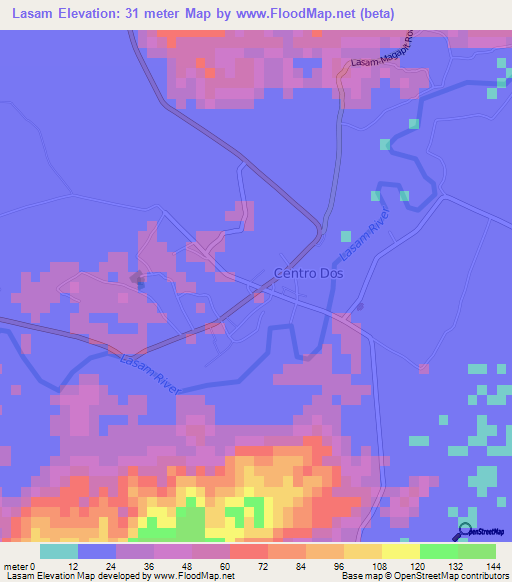 Lasam,Philippines Elevation Map