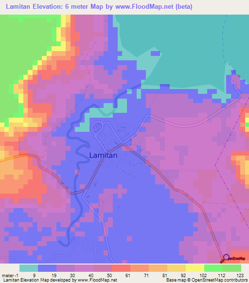 Lamitan,Philippines Elevation Map