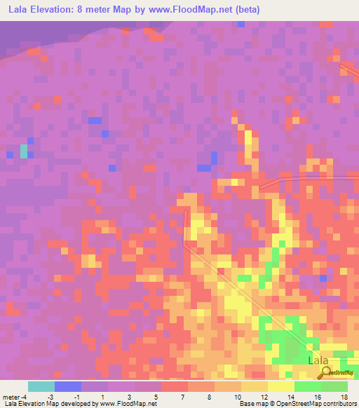 Lala,Philippines Elevation Map