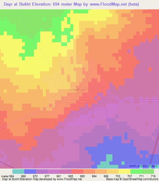 Dayr al Bukht,Syria Elevation Map
