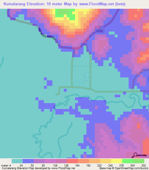 Kumalarang,Philippines Elevation Map