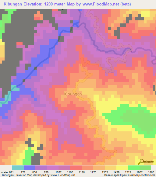 Kibungan,Philippines Elevation Map
