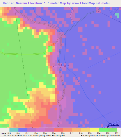 Dahr an Nasrani,Syria Elevation Map