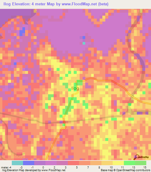 Ilog,Philippines Elevation Map