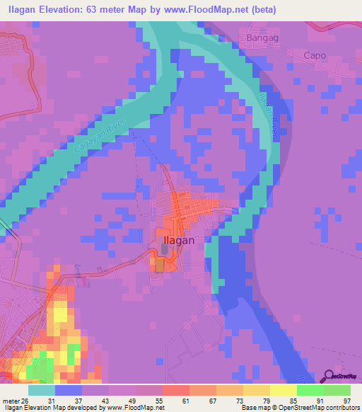 Ilagan,Philippines Elevation Map