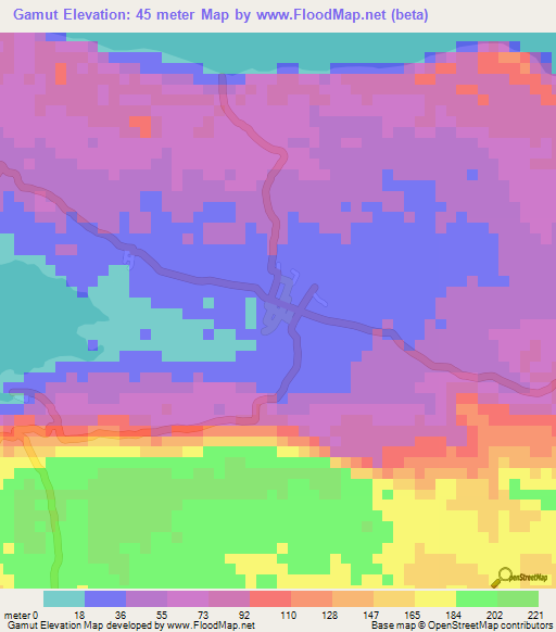 Gamut,Philippines Elevation Map
