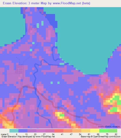 Eraan,Philippines Elevation Map