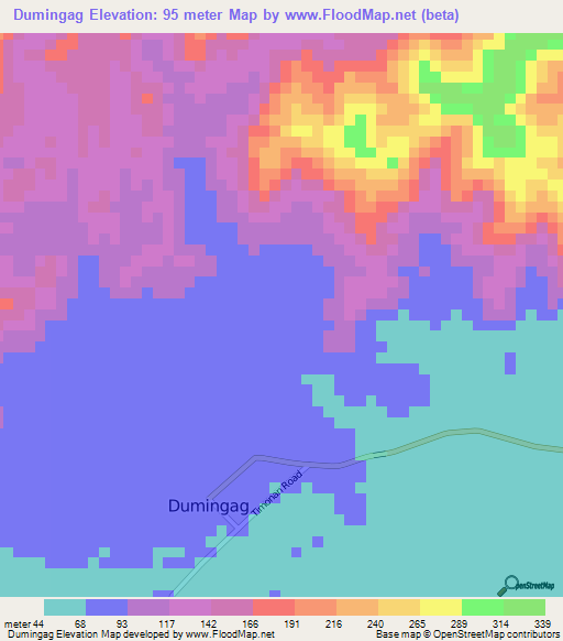Dumingag,Philippines Elevation Map