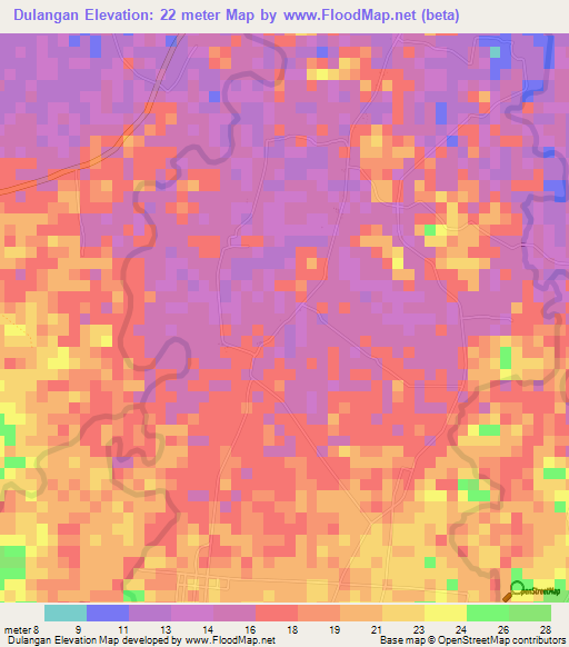Dulangan,Philippines Elevation Map