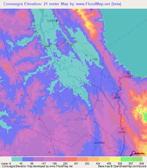 Consuegra,Philippines Elevation Map