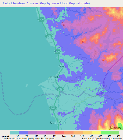 Cato,Philippines Elevation Map