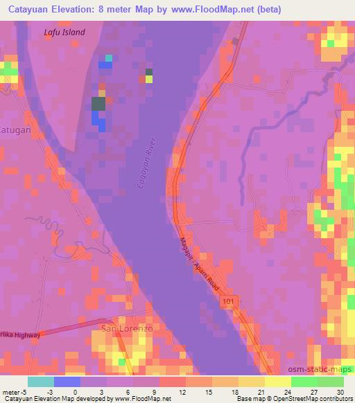Catayuan,Philippines Elevation Map