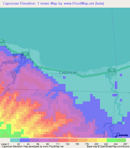 Capoocan,Philippines Elevation Map