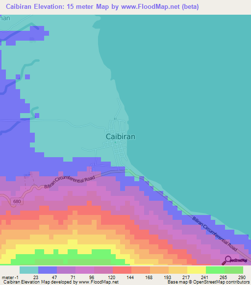 Caibiran,Philippines Elevation Map