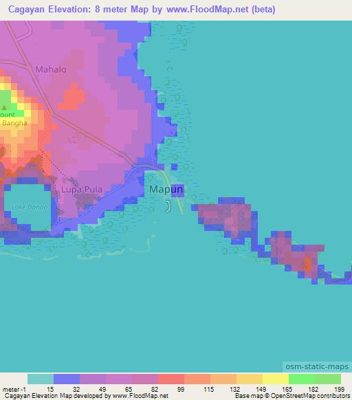 Cagayan,Philippines Elevation Map