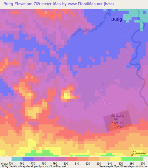 Butig,Philippines Elevation Map