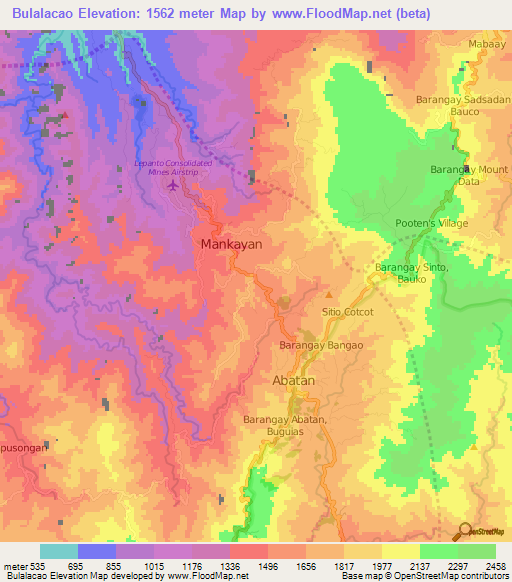 Bulalacao,Philippines Elevation Map