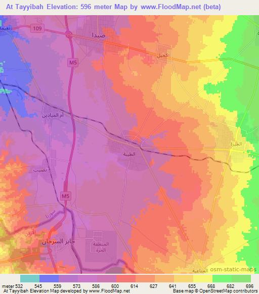At Tayyibah,Syria Elevation Map