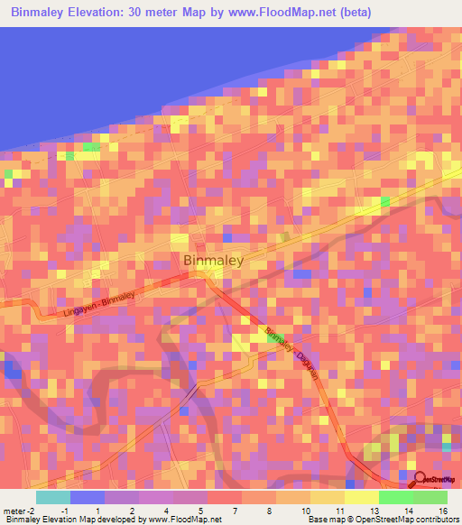 Binmaley,Philippines Elevation Map