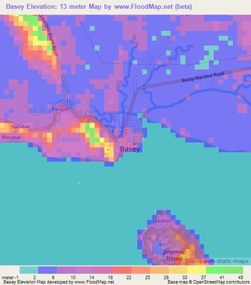 Basey,Philippines Elevation Map