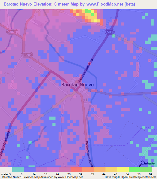 Barotac Nuevo,Philippines Elevation Map