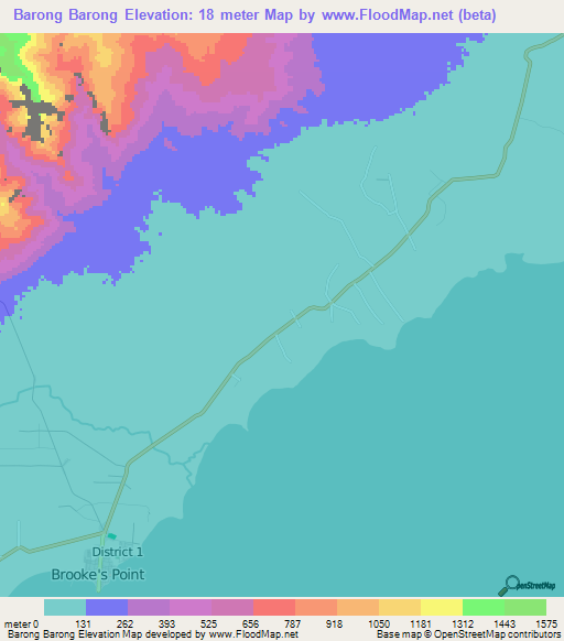 Barong Barong,Philippines Elevation Map