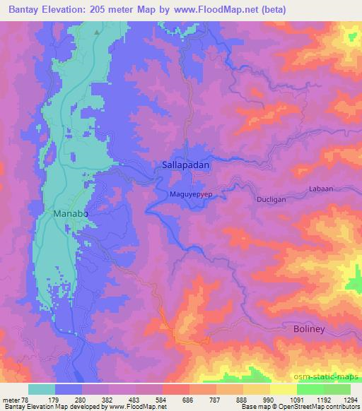Bantay,Philippines Elevation Map