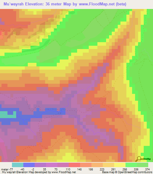 Mu`wayrah,Syria Elevation Map