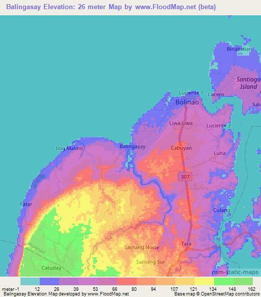 Balingasay,Philippines Elevation Map