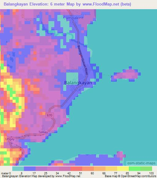 Balangkayan,Philippines Elevation Map
