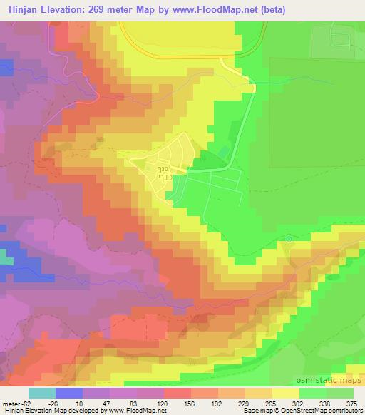 Hinjan,Syria Elevation Map