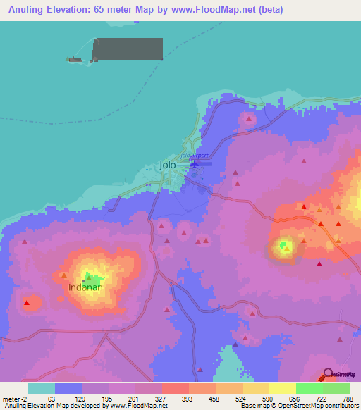 Anuling,Philippines Elevation Map