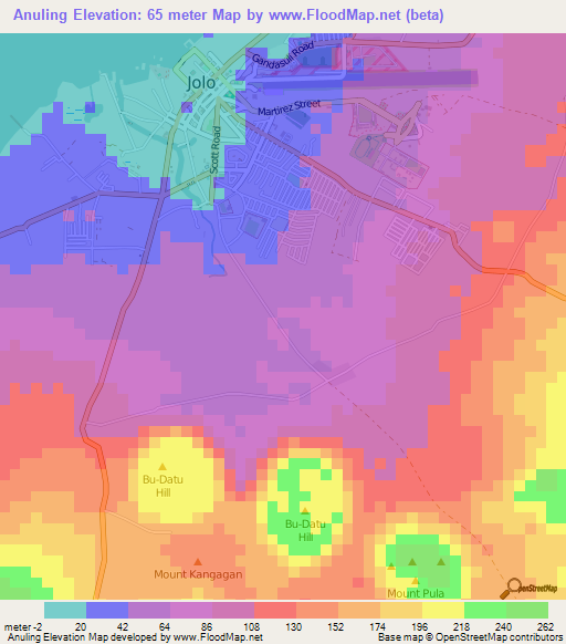 Anuling,Philippines Elevation Map
