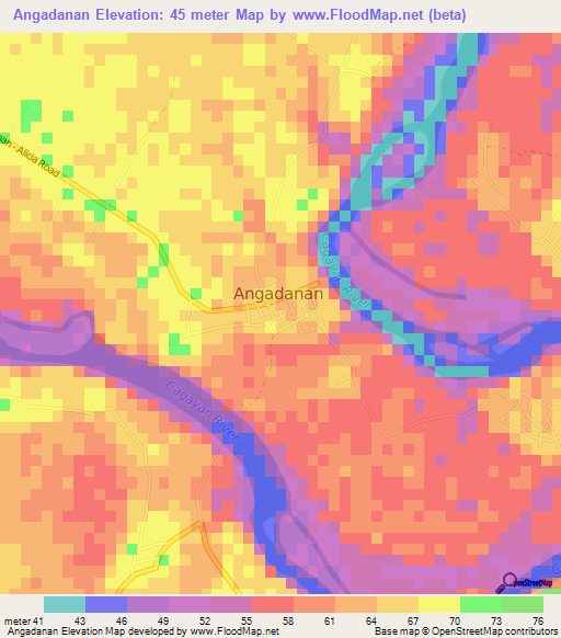 Angadanan,Philippines Elevation Map