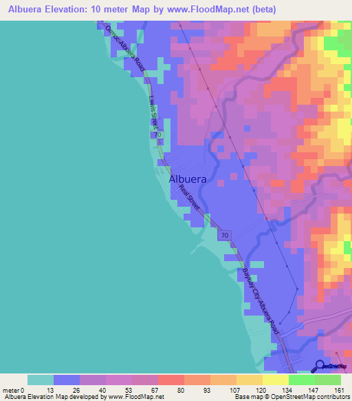 Albuera,Philippines Elevation Map
