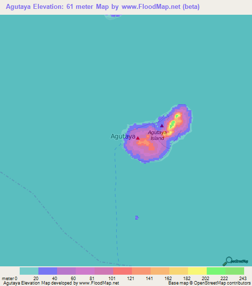 Agutaya,Philippines Elevation Map