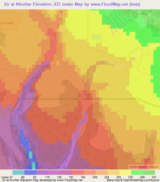 Sir al Khurfan,Syria Elevation Map