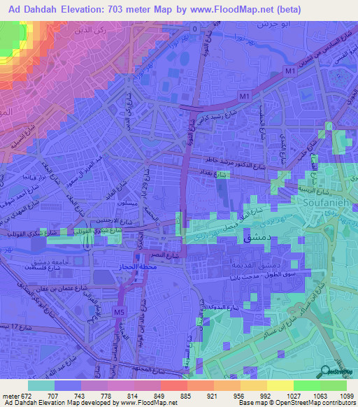 Ad Dahdah,Syria Elevation Map
