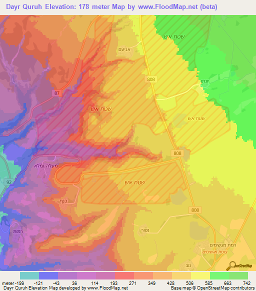 Dayr Quruh,Syria Elevation Map