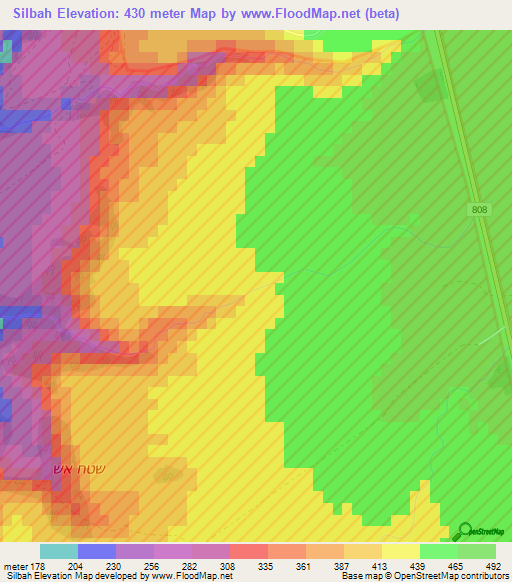 Silbah,Syria Elevation Map
