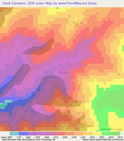 Vank,Armenia Elevation Map