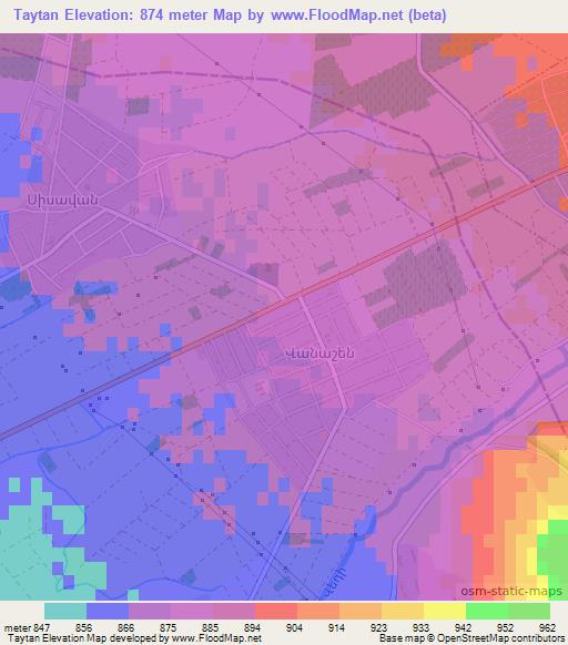 Taytan,Armenia Elevation Map